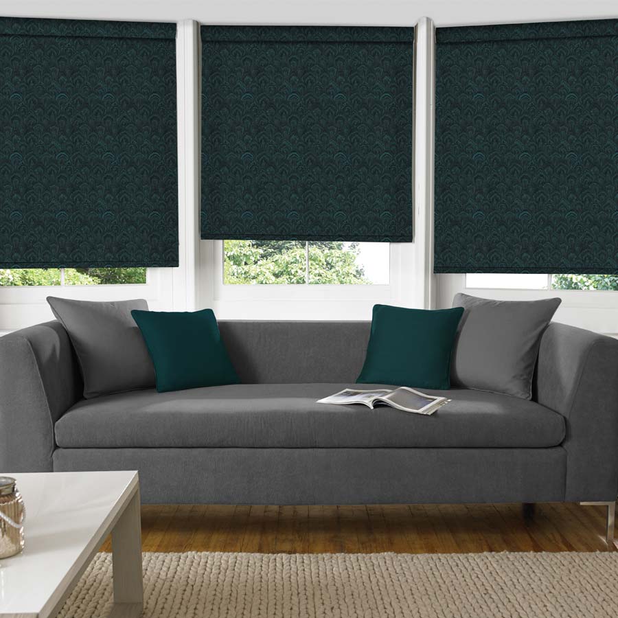 Feather Peacock Roller Blind - simply styled vintage pattern | Budget ...